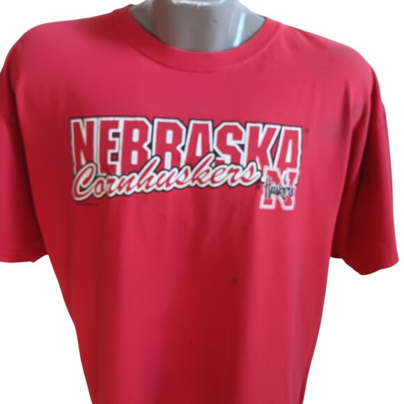 Nebraska Cornhuskers Big Red  XL Men's Vintage T-shirt Gildan Huskers 1990's - Picture 1 of 8